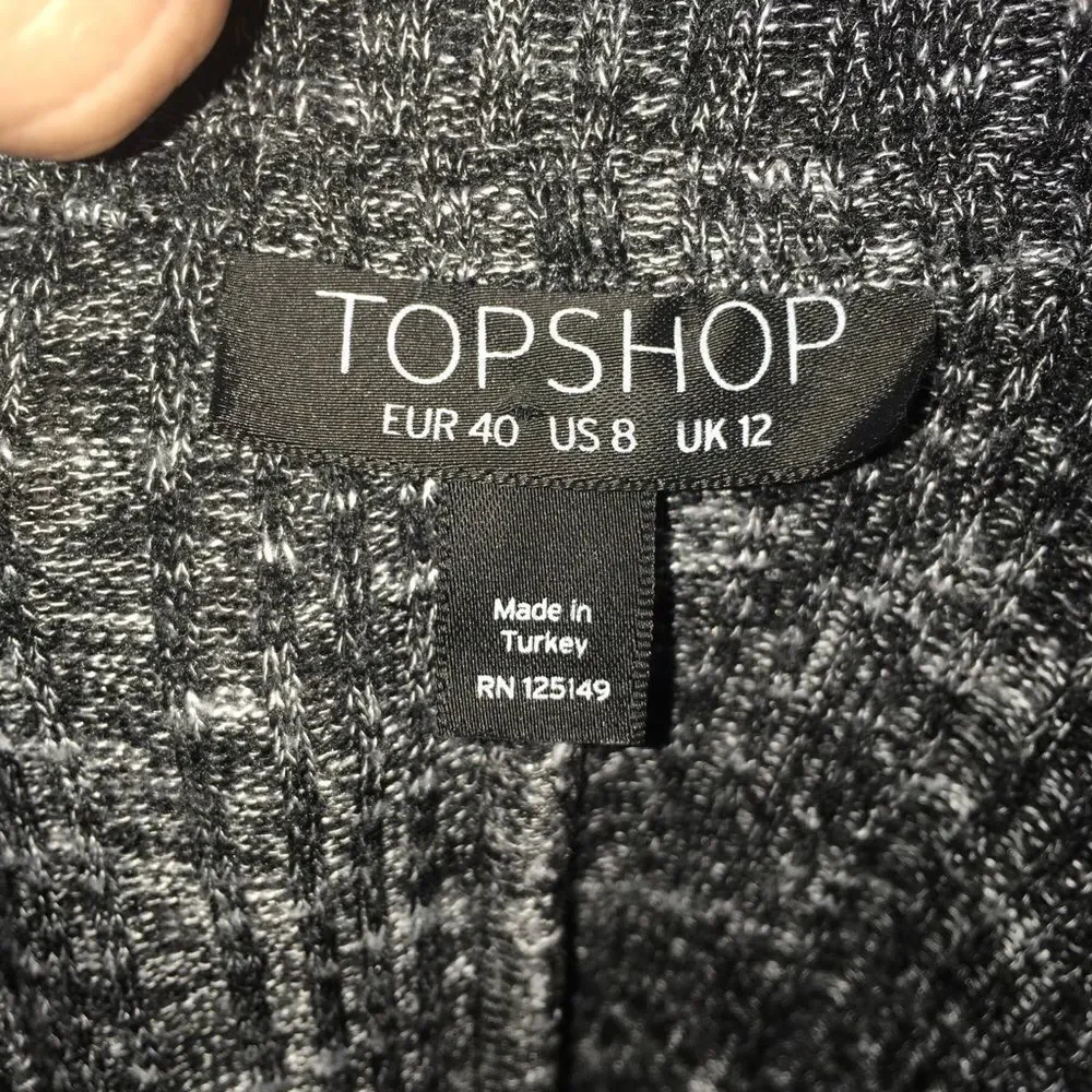Topshop heathered, ribbed A-line sweater dress